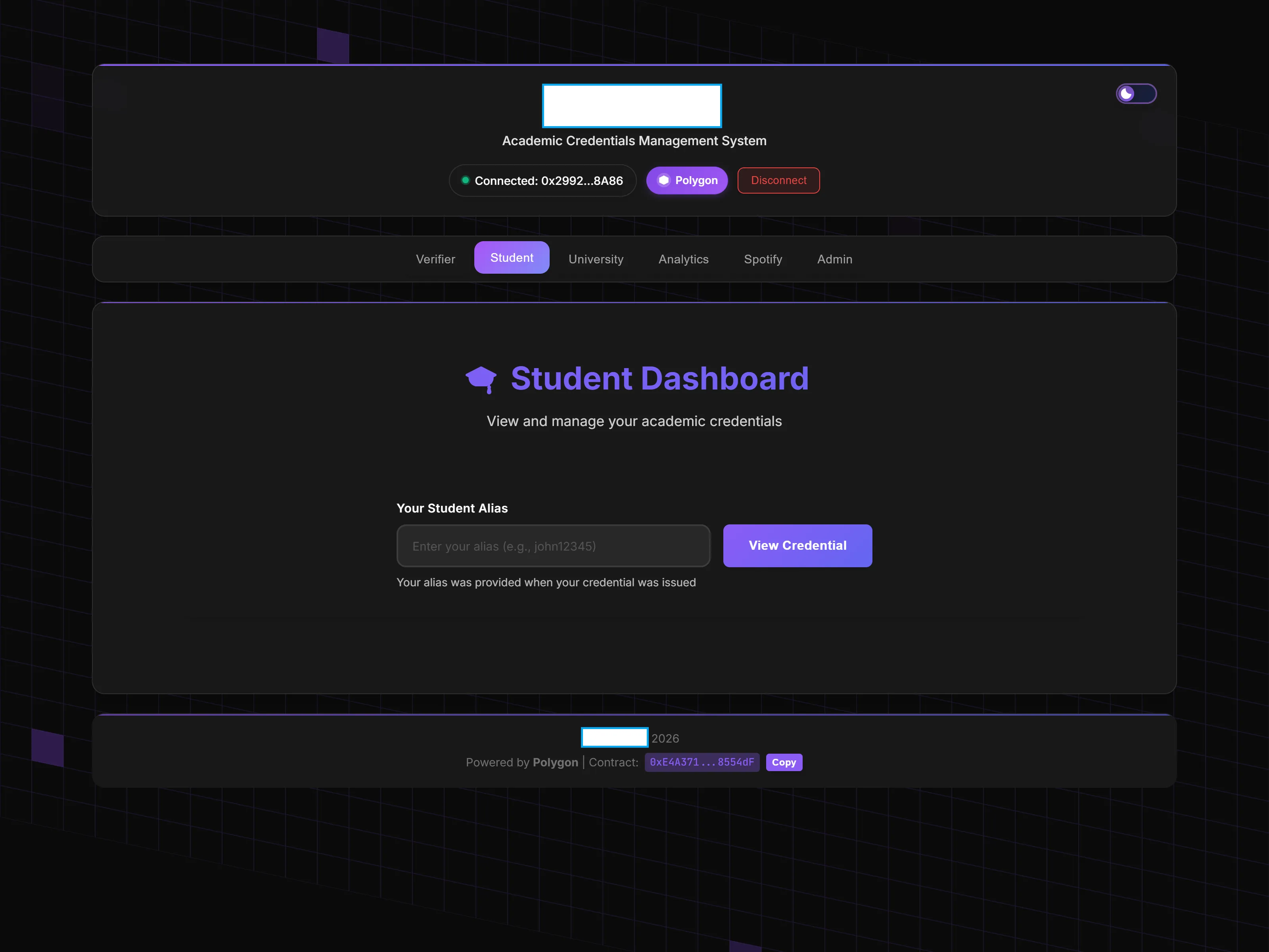 Credential Verification DApp